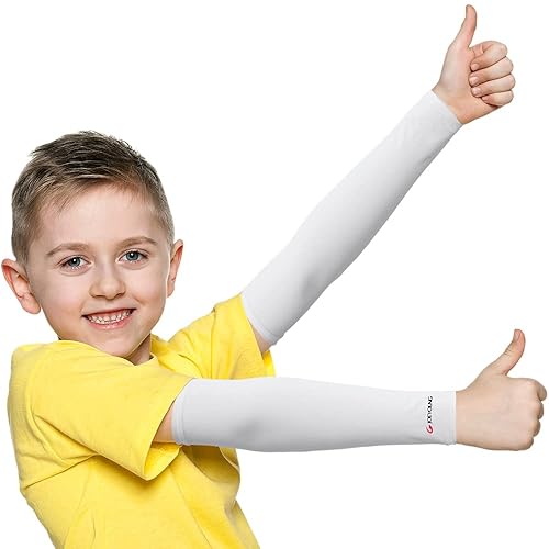 JOEYOUNG Arm Sleeves for Kids (4-9 Years) Sun Sleeves for Football Basketball Costume for Party UV Protection Sleeve Cooling