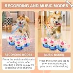 BABORUI Interactive Dog Toys Pig, Jumping Squeaky Dog Toys with Recording and Music Modes, Rechargeable Moving Dog Chew Toys for Small/Medium/Large Dogs to Keep Them Busy(Blue Pig) - Image 3