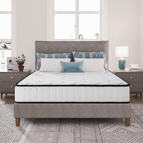 EGO HOME Taschenfederkernmatratze 90x200cm Höhe 22 cm Ergonomische 7 Zonen Federkernmatratze mit Komfortschaum und Microfaser-Bezug Härtegrad H3 Matratze 90x200 cm Öko-TEX Zertifiziert