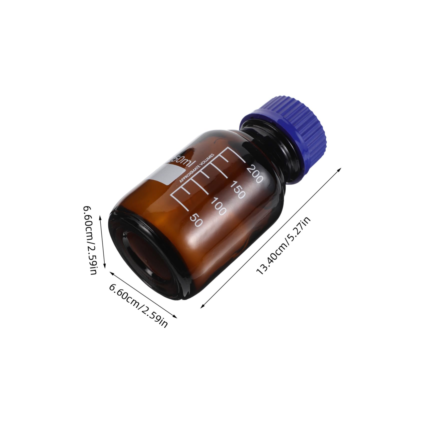 Abaodam 3pezzi Contenitore Reagenti Vetro Bottiglia Vetro Da Laboratorio Bottiglia Graduata Con Tappo Per Misurazione Liquidi Contenitori Per Liquidi Da Per Reagenti