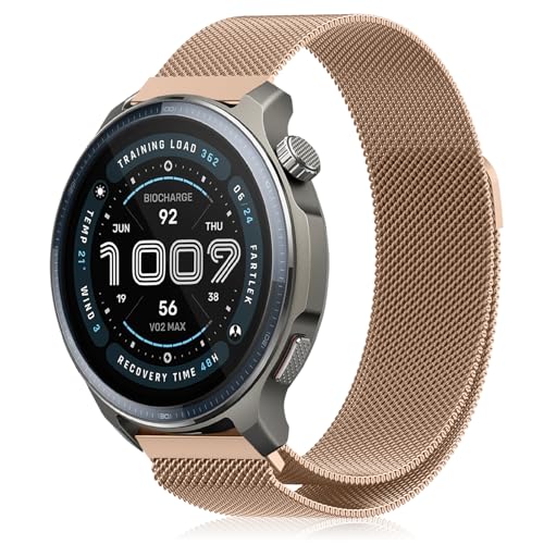 [YealRed] �o���h 22mm Amazfit Active Max/Balance 2 /Balance/Bip 6 / 5 /Pop 3S/Cheetah Pro �ɑΉ��A���� �X�e�����X�X�`�[�����b�V���A ���C�o�b�N�� �����p���b�v �A�ϋv�� 