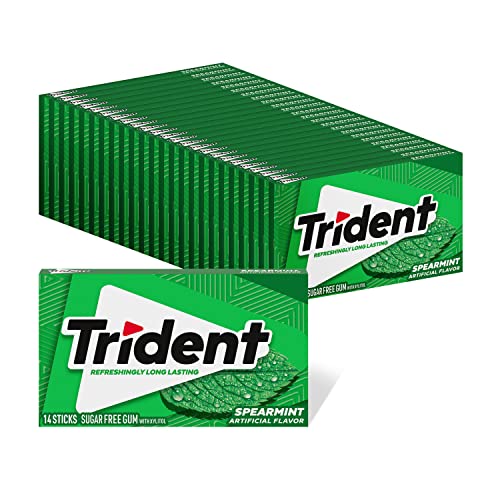 Image of Trident Spearmint Sugar-Free Gum, 24 Packs of 14 Pieces (336 Total Pieces)