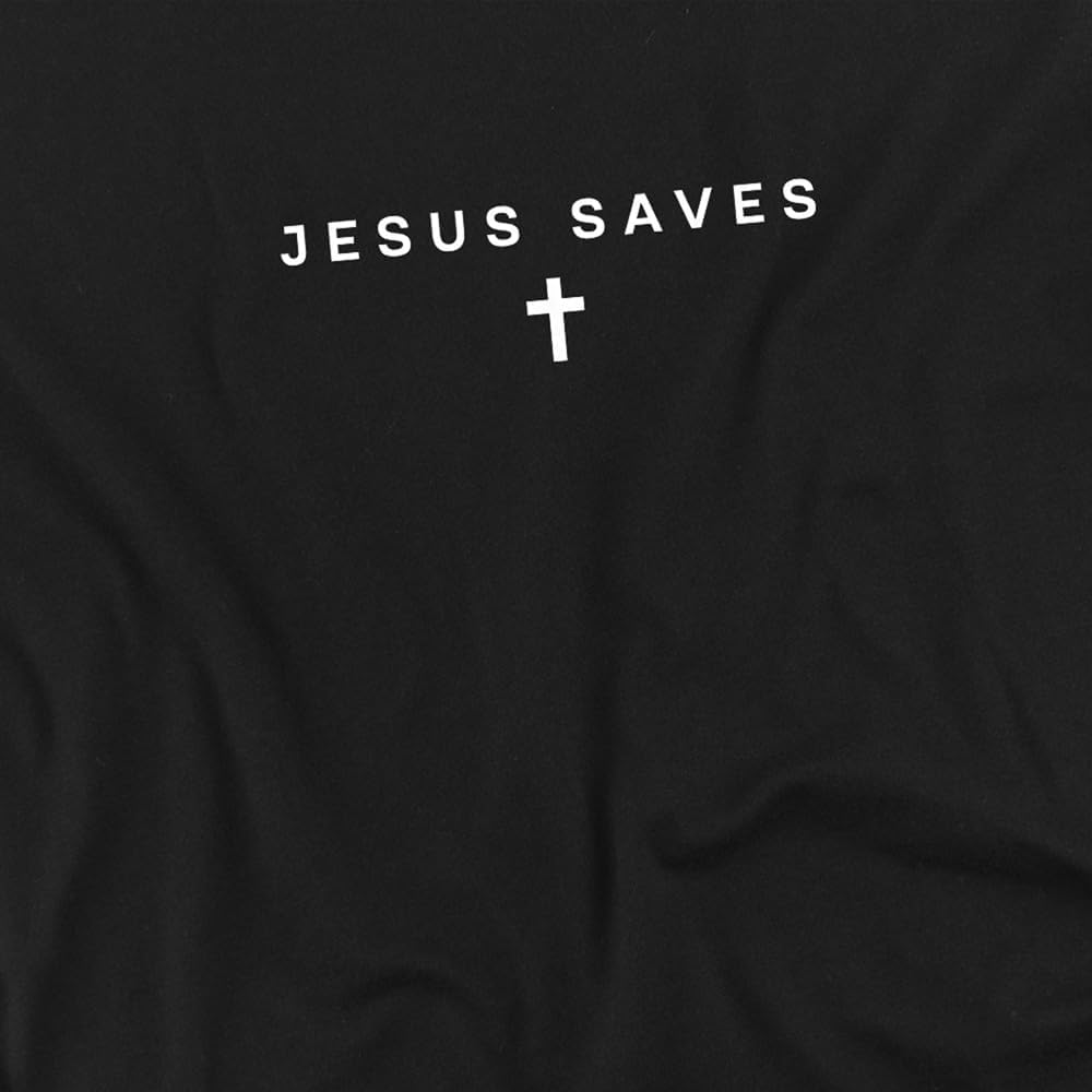 Popfunk Christian Jesus Saves Cross T Shirt – Faith and Inspiration Tee for Men or Women, Unisex Adult - Image 2