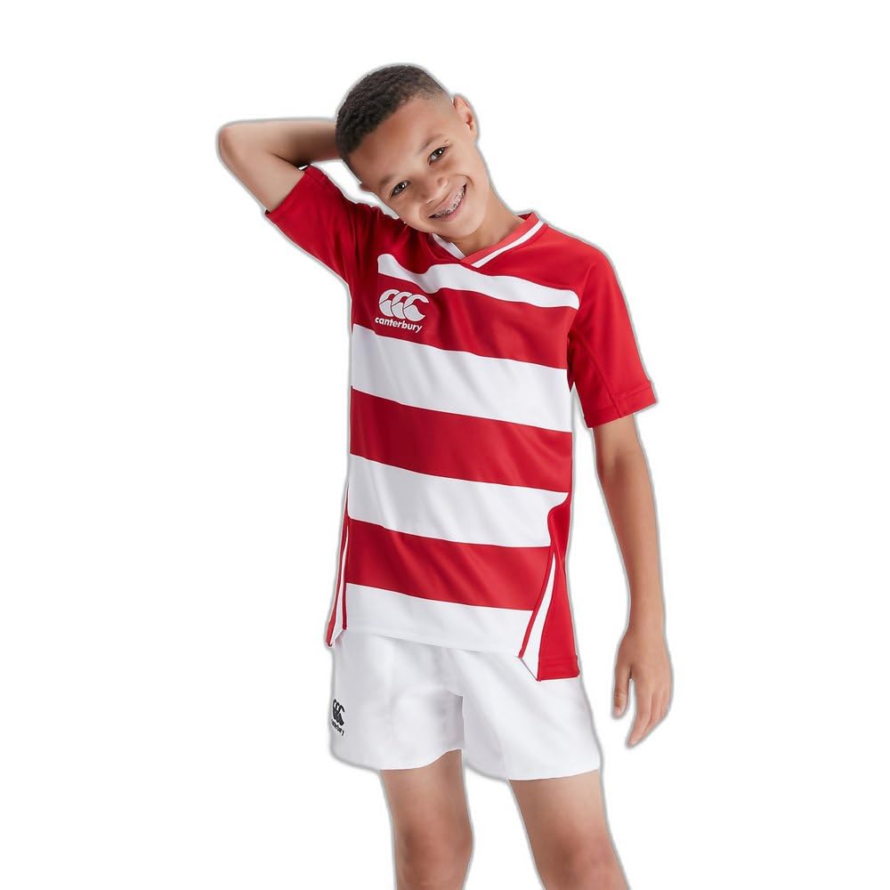 Canterbury Vapodri Evader Hooped Rugby Jersey Camiseta de Rugby. Niños (Pack de 1)