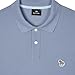 PS Paul Smith Men's Cotton-piqué Zebra Logo Polo Shirt, Greyish Blue, Medium