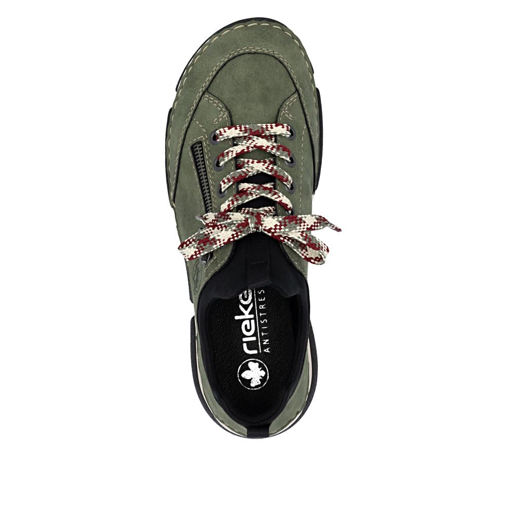 Rieker Damen Slip-On Sneaker 45913, Frauen Halbschuhe, Grün Kombi,36 EU – Ansicht 4