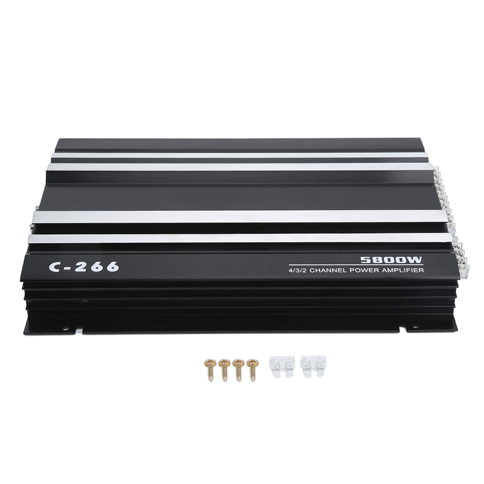 Ampli Voiture, Amplificateur de voiture haute puissance 5800 W 12 V, caisson de basses portable, audio stéréo