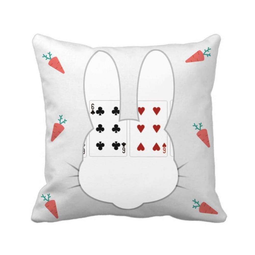Coussin lapin pour canapé terne : housse carrée as de trèfle pique