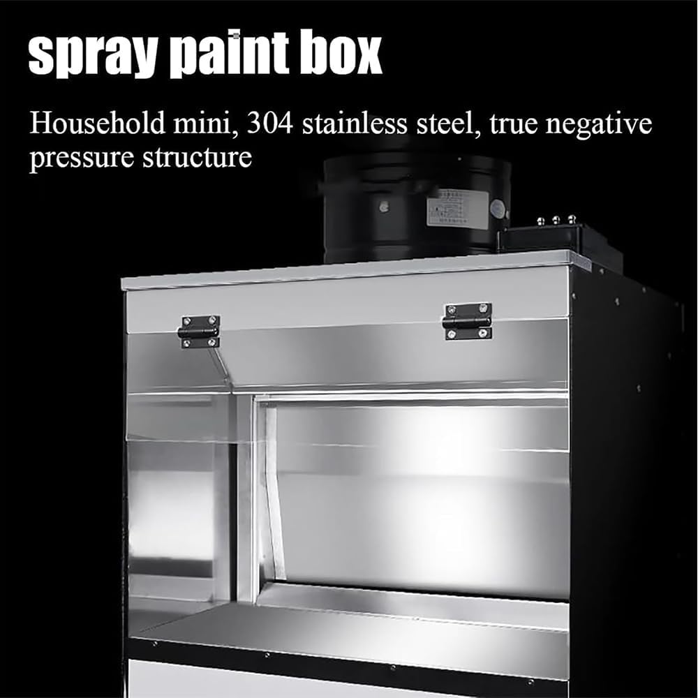 Airbrush Lighted Hobby Spray Booth Kit with Waterfall with Water Curtain Exhausting Air System, LED Lighting