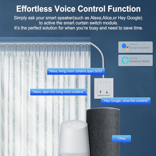 Interrupteur de volet RF connecté Google Home et télécommande pour store électrique - 6