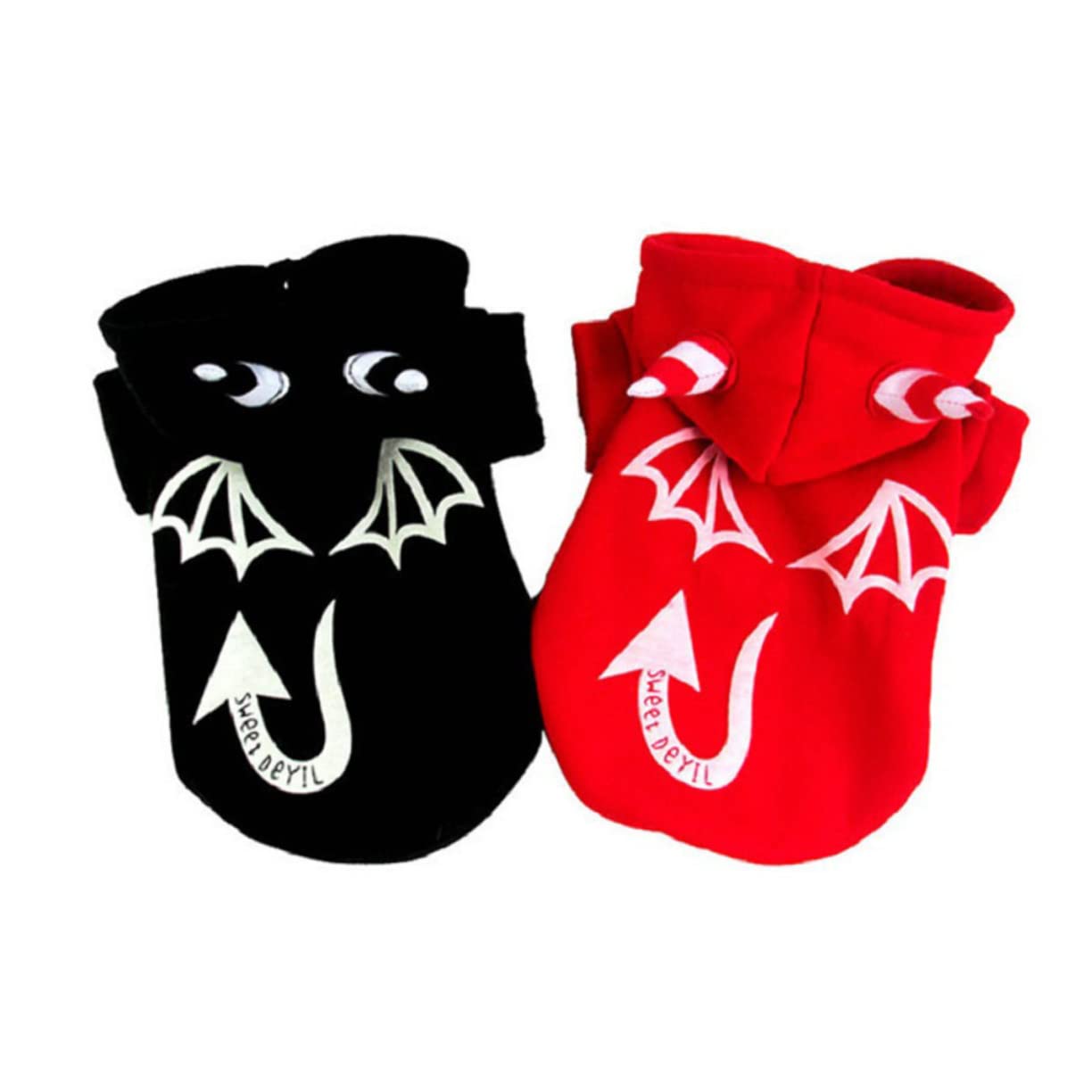 Mipcase 2 Stück Süßer Hunde-Kapuzenpullover Mit Halloween-Muster Hundebedarf Bequemer Hundemantel Aus Baumwolle Größe L Für Welpen