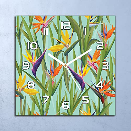 Horloge en verre 30x30 cm, la solution déco pour dynamiser vos murs