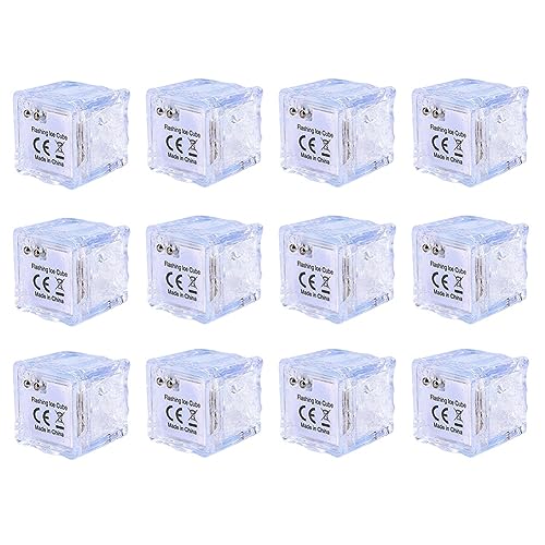 Kqcibz 12Pcs Waterproof LED Multi Color Flashing Glow In The Dark LED Light Glowinthedark For Drinking
