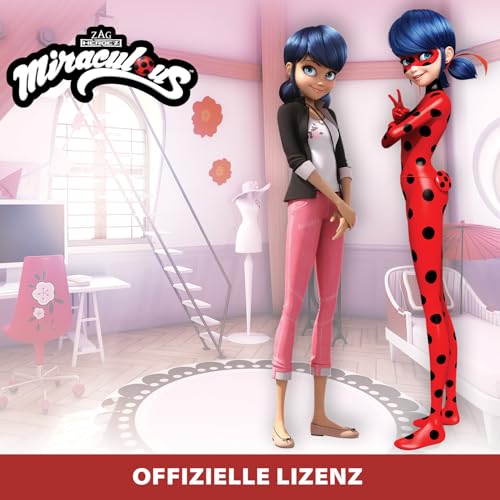 BANDAI – Miraculous Ladybug – Marinette & Ladybug Modepuppe – Bewegliche Puppe 26 cm mit 2 Outfits – Miraculous Spielzeug Gelenkpuppe – Kinderspielzeug ab 4 Jahren – P50355