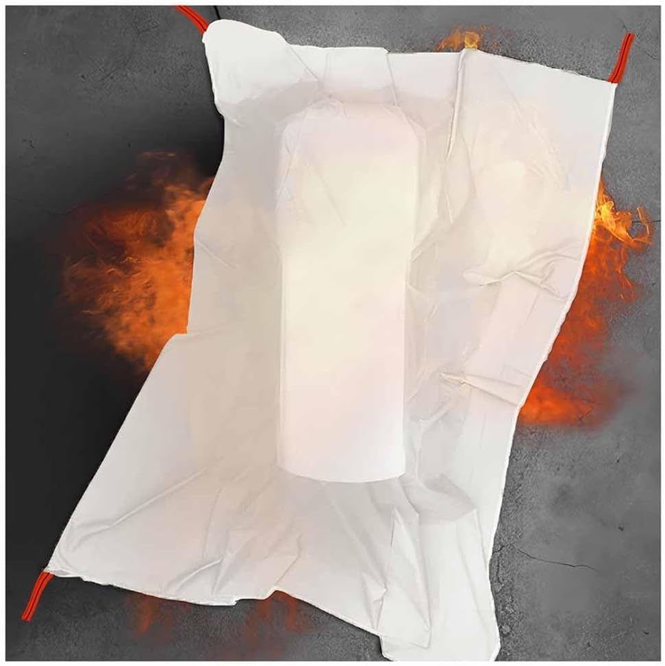 Emergency Fire Blankets for Kitchen & Home - Large Fire Retardant Blanket for Cars, Camping & Grilling(6x6 m/19.6x19.6 ft)