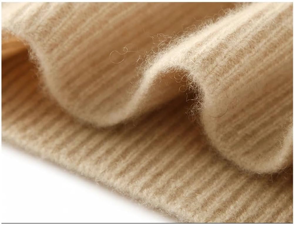 Women's 100% Wool Knitted Sweater Winter Thicked Warm Pullover Turtleneck Twisted Soft Comfortable Base Shirts