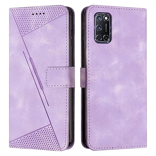 Étui Oppo A52 anti-chute avec rangement carte et cordon poignet