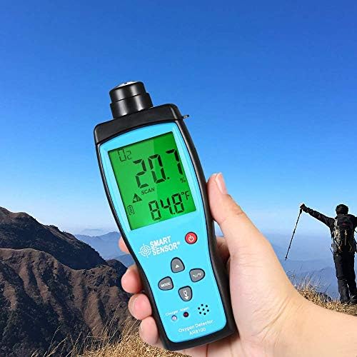 Oxygen Meter,Konnon Portable Air Quality Monitor Meter O2 Oxygen Temp Detector Analyzer Handheld Oxygen Tester