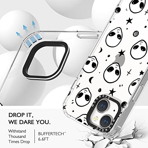 Mosnovo Compatible With Iphone 14 Plus Case, [Buffertech™ 6.6 Ft Drop Impact] [Anti Peel Off Tech] Clear Tpu Shockproof Bumper Phone Case Cover With Cute Alien Designed For Iphone 14 Plus 6.7" #TOP4