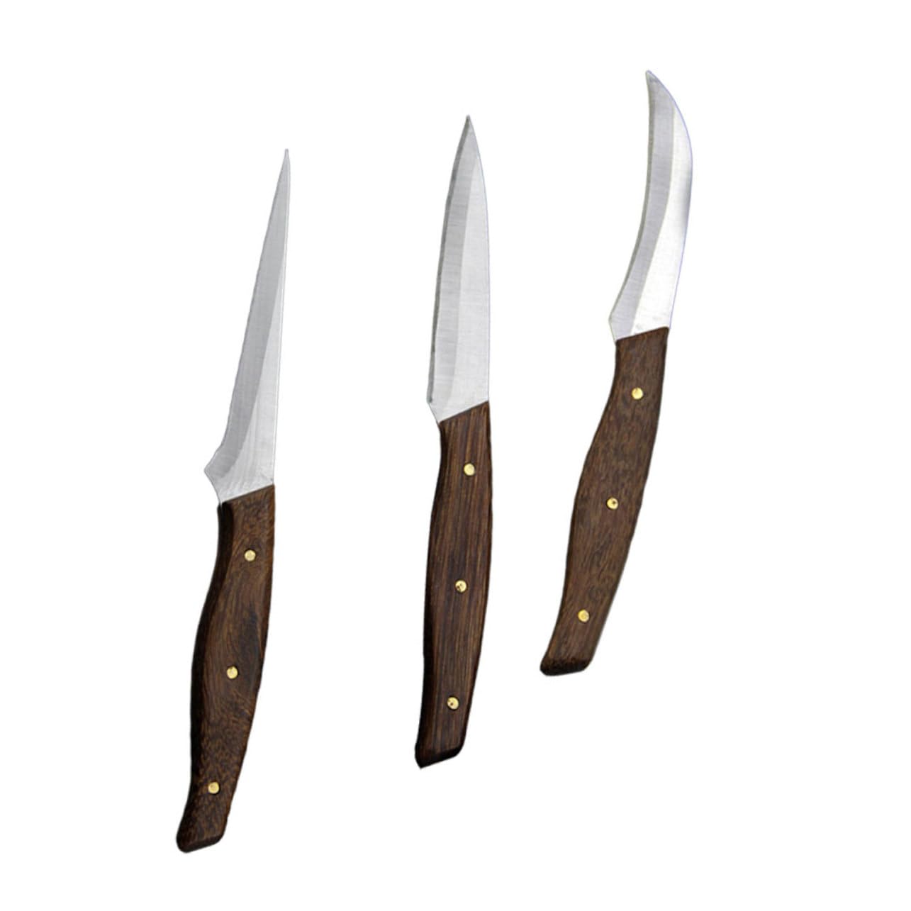 BEBEMOKO Professional Fruit Kit Stainless Steel Blade Comfortable to Hold Wooden Handle for Gourmet