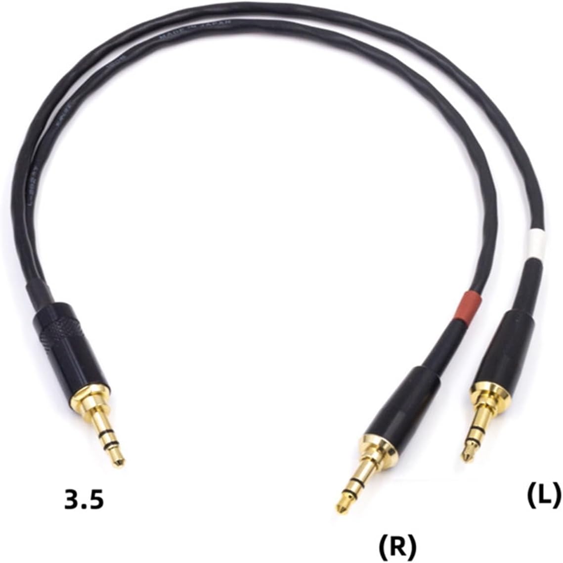 3.5mm 1 to 2 Left Right Channel Recording Cable Suitable for Dual Microphone Camera Cable(Type 3,0.5cm)