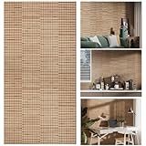 SINGULARWOOD Bamboo Wall Panel for Home Decor,Wall Cladding and Covering,Wainscoting Ceiling Wall Paneling 47.2x11.8 in(4 Pack)