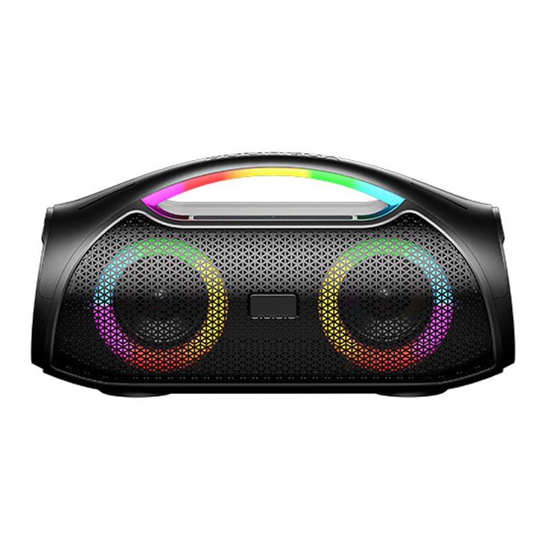 YUEHISY Altavoz Bluetooth Portátil, Altavoz Inalámbrico para Exteriores con Graves Potentes de 80 W con Luces RGB, Refuerzo de Graves con una Tecla, Resistente Al Agua, 10000 MAh (Solo oradora)
