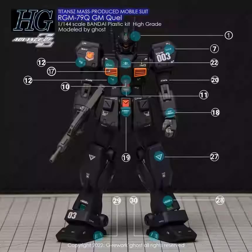 Amazon | ［HG 1：144］RGM-79Q ジム・クゥエル 用 水転写式