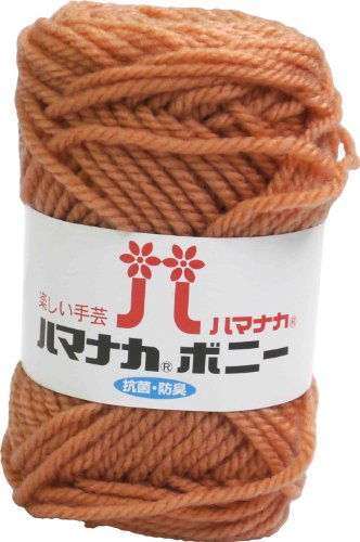 ハマナカ ボニー 毛糸 極太 col.482 ブラウン 系 50g 約60m 5玉セット 4057