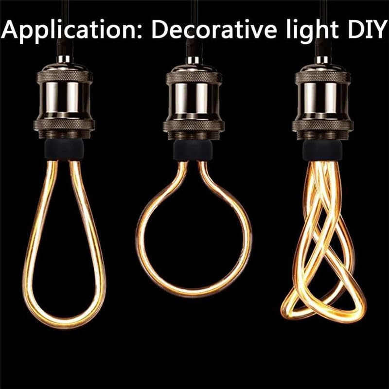 Elastyczna dioda LED 3 V elastyczna żarówka filamentowa 130 mm 300 mm filament diody LED elastyczne części lampy do samodzielnego wykonania ręcznie robiony dekoracyjny design, ciepły żółty, 300 mm, 10