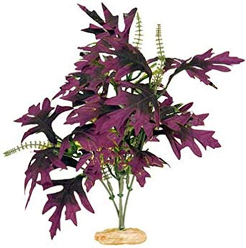 Vibran-Sea Amazon Butterfly Leaf Silk-Style Aquarium Plant, Extra-Large 18-19 tall, Plum