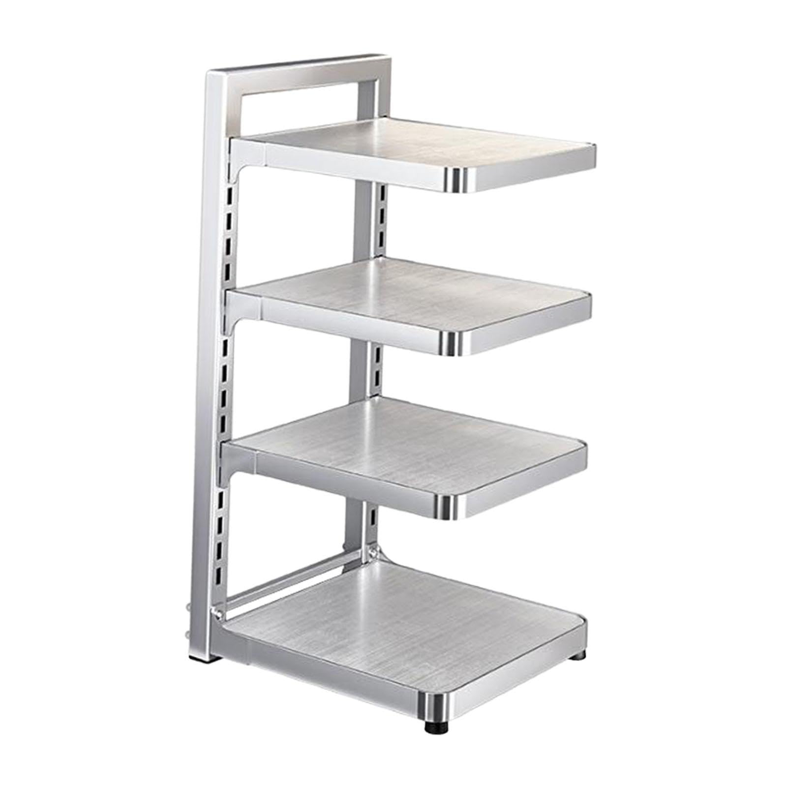 Estante Organizador para Sartenes Y, de Acero Inoxidable, Ajustable, con Estructura Robusta, Ideal para Colocar sobre La Encimera, tal como se describe, 4 Niveles