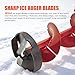 UMONIE 28345 10 Inch Replacement Ice Auger Blades 2 Pack Fits Eskimo Quantum Rocket Thunderbay HTice