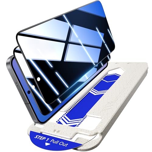WSKEN for Samsung Galaxy S25 FE Privacy Screen Protector - [24 Anti-Spy] [Auto Dust Remove] [Zero Bubble] N0.1 Top 9H+ Tempered Glass 0.02S Fingerprint Unlock Case Friendly 2 Pack