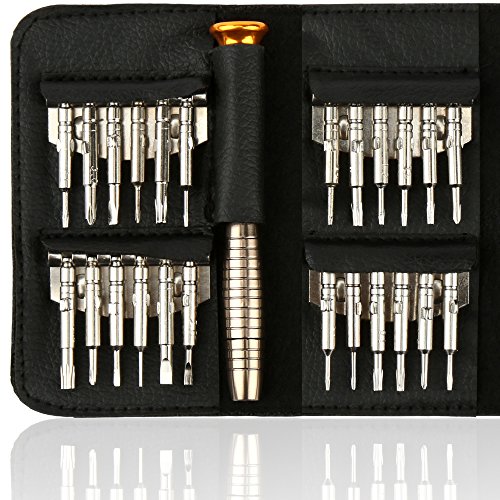 H&S Kit Destornilladores de Precisión - Mini Destornillador de Precision para Gafas, Reloj u Ordenador Portátil - Juego de Reparación Pequeño y Compacto
