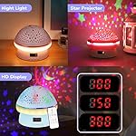 Remote Control and Timer Design Starry Sky Rotating Star Projector Night Light,16 Colorful Projector Light Dimmable LED Bedside Lamp,Kids Room Decor (Blue) - Image 4
