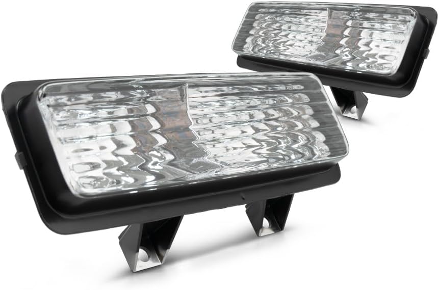 CarLights360 For Chevy Blazer Parking/Signal Light Assembly Unit 1989-1991 Pair Driver and Passenger Side | w/Dual Headlight | GM2520130 + GM2521130
