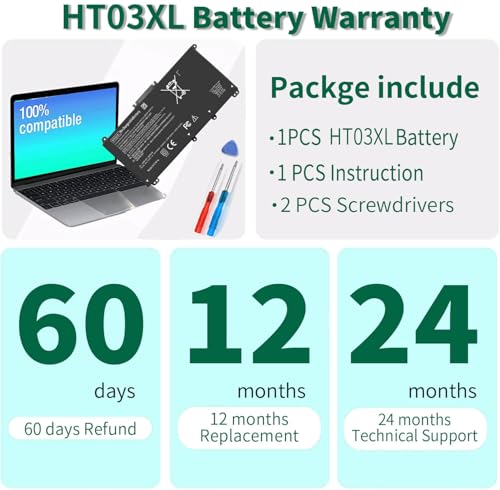 Image of HT03XL L11119-855 Laptop Battery for HP Pavilion 14-CE 14-CF 14-DF 15-CS 15-DA 15-DB 15-DW 17-by 17-CA Series 15-CS0053CL 15-DW0033NR 15-DA0014DX L11421-542 L11421-2C2 HSTNN-UB7J HSTNN-DB8R HT03041XL