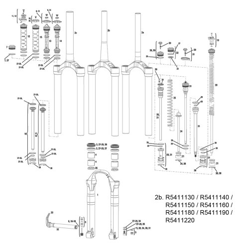 Fourche Noir 180 mm Rock Shox pour équiper un VTT de descente