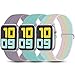 Produktbild 3 Pack Kompatibel mit Apple Watch Armband 38mm 42mm 40mm 44mm, Ersatzband Nylon Einstellbares Atmungsaktives für die iWatch Serie Serie SE 6 5 4 3 2 1 (04 Marin Green/Pink sand/Rinbow, 42mm/44mm)