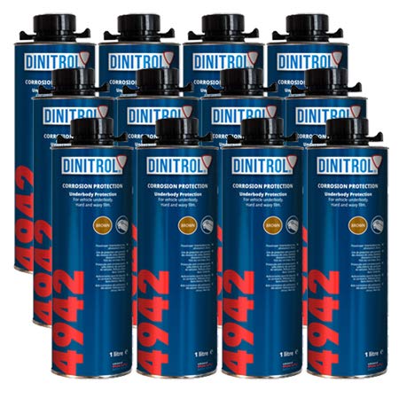 Dinitrol 4942 Unterkörperwachs (braun), 12 x 1-Liter-Dosen (mit Schutz-Schraubverschluss)