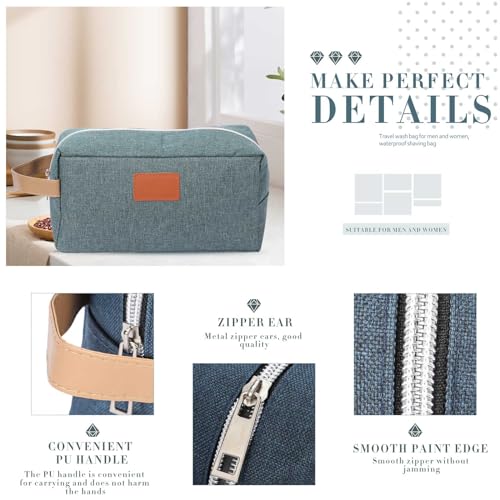 Paterr 8 Pieces Groomsmen Gift Bags Toiletry Bag for Men Hanging Travel Toiletry Bag Water Resistant Shaving Bag Portable Storage Bags Christmas Gifts(Gray, Black, Blue, Green)3
