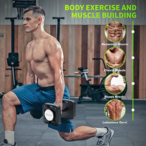 Eisenlink Adjustable Dumbbells, 80Lbs Adjustable Dumbbell Set Quick-Lock Adjustable Dumbbell Ergonomically Square Weight Set With Anti-Slip Steel Handle Home Gym Fitness (80Lbx1) #TOP5