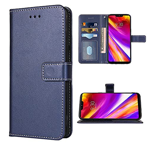 Compatible with LG G7 ThinQ Wallet Case Wrist Strap Lanyard Leather Flip Cover Card Holder Cell Phone Cases for LGG7 One G 7 Plus LG7 Fit LG7ThinQ 7G Thin Q G7+ G7thinq LGG7thinq Black