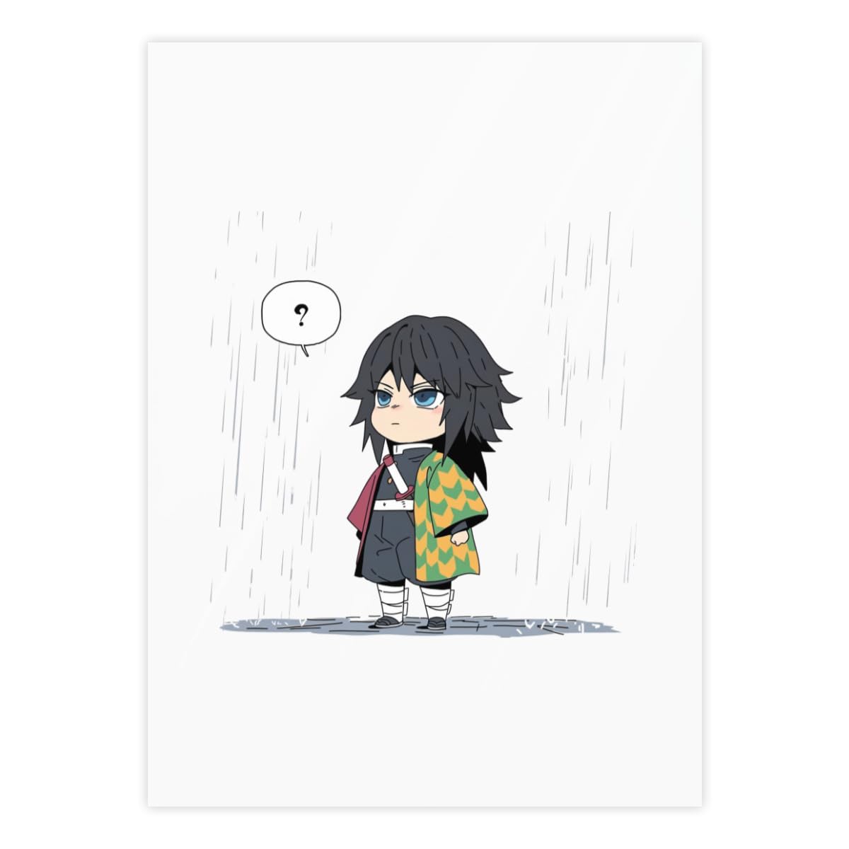 Amazon.co.jp: 鬼滅の刃 水柱 冨岡 義勇 クリスタルステッカー