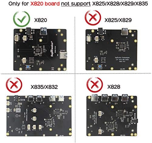 Geekworm for Raspberry Pi 3B+/3B, X820 Metal Case + Power Control Switch + Cooling Fan Support X820 V3.0 SATA SSD&HDD SATA Storage Board & X735 (Not Support X825)