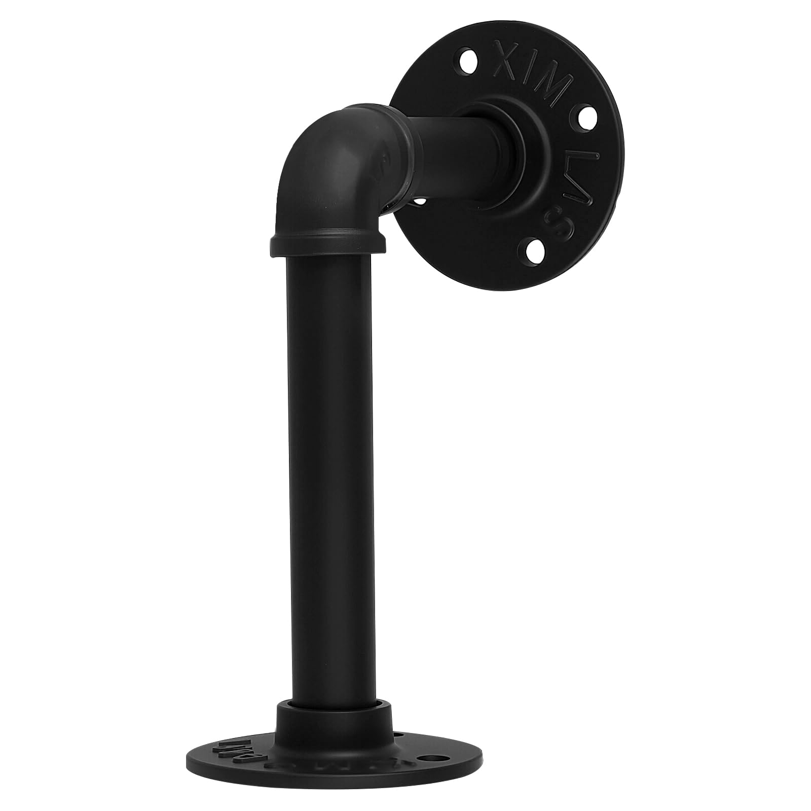 10 staffe industriali per mensole con hardware incluso, staffe in metallo nero per mensole da parete (10 x 15 cm)