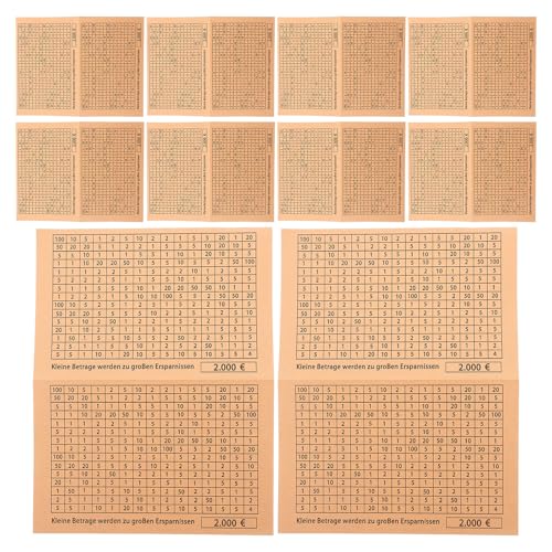 FOMIYES 30pcs Cash Savings Track Charts Stickers for Money Saving Challenge Digital Budget Tracking Tools for DIY Craft Wood Piggy Bank