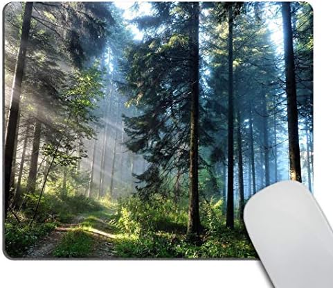 Smooffly Gaming Mouse Pad Customized,Nature Misty Personalized Rectangle Non-Slip Rubber Mousepad 9.5 X 7.9 Inch (240mmX200mmX3mm)