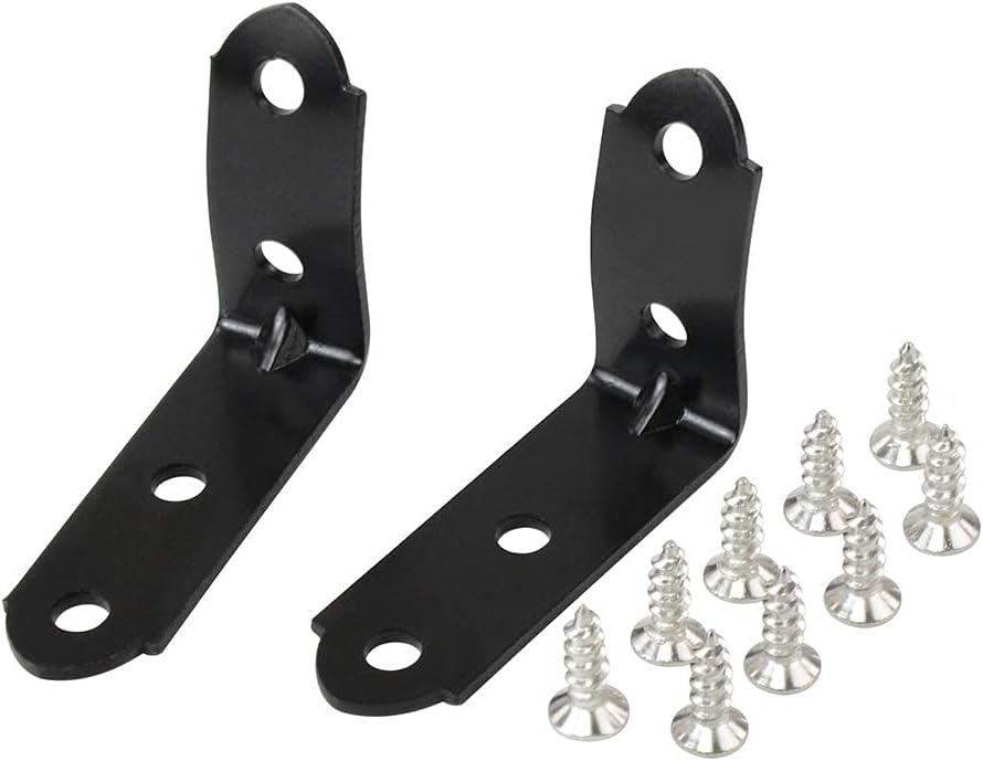 PQY 2pcs Glove Box Lid Hinge Snapped Repair Kit Hinge Brackets with Screws Compatible with Audi 01-on A4 S4 RS4 B6 B7 8E DIY